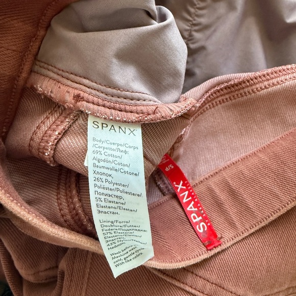 SPANX Jean-ish Legging Jeans Tummy Control Small Brick Crop Pant Fall Equestrian - Picture 6 of 7
